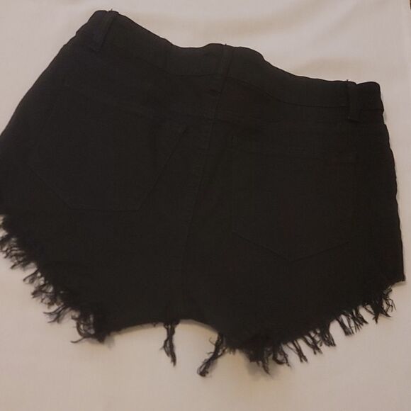 Kan can black distressed jean shorts size 29 - Picture 4 of 11